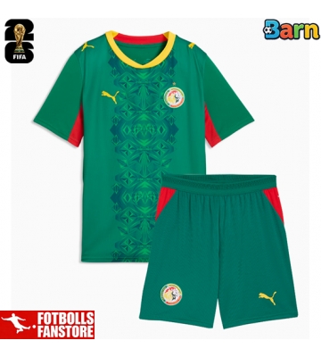 Senegal Bortatröja Barn VM 2026 Kortärmad (+ Korta byxor)